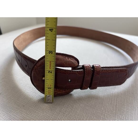 Takashimaya New York Belt Genuine American Alligator Waist Made In Italy luxury - Picture 13 of 13
